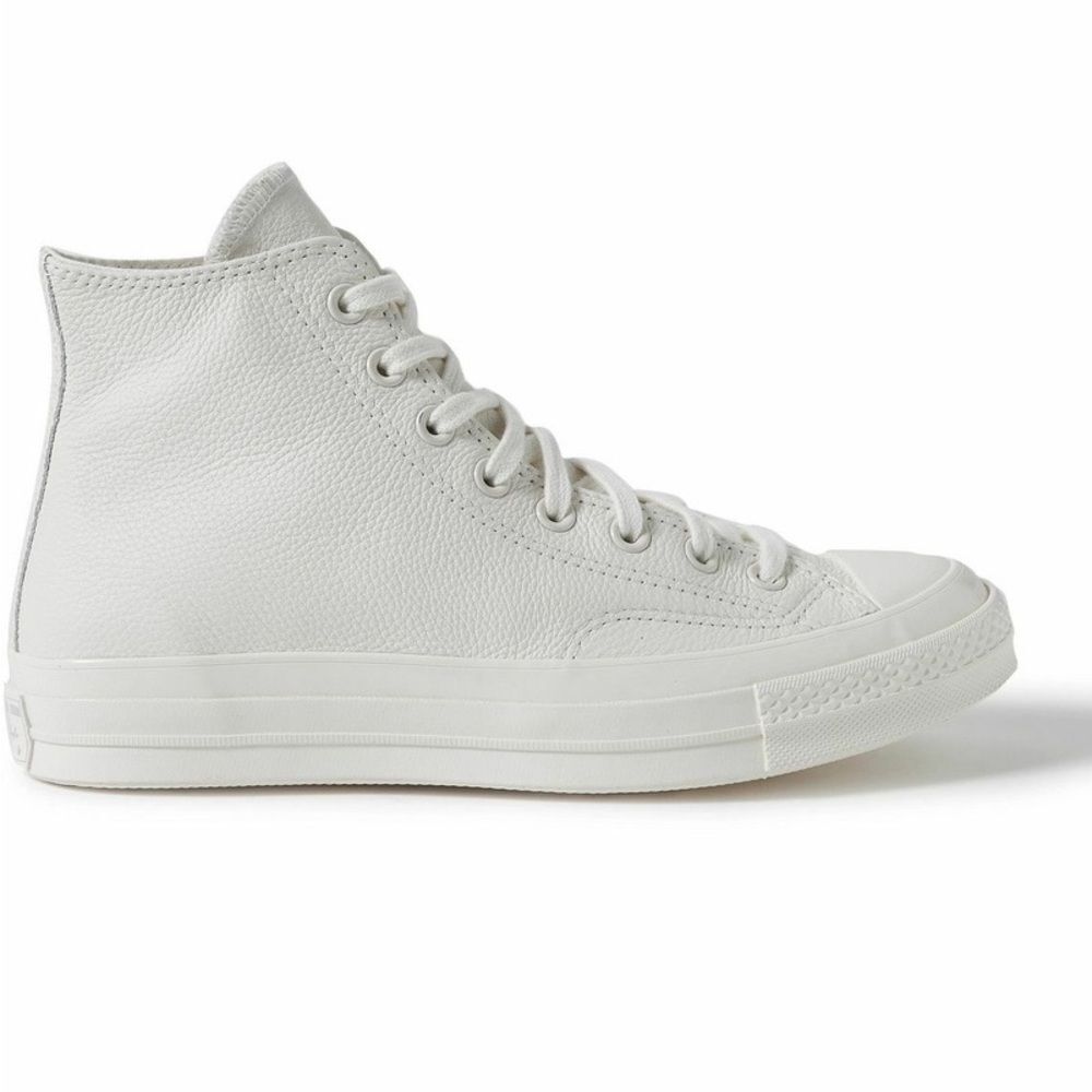 Converse Chuck 70 White Full Grain Leather High-Top Sneakers